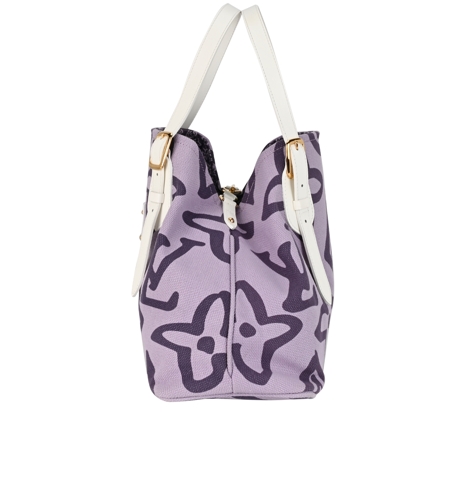Tahitienne Cabas, &pound;550, Handbags, Purple, Canvas, Bottom view